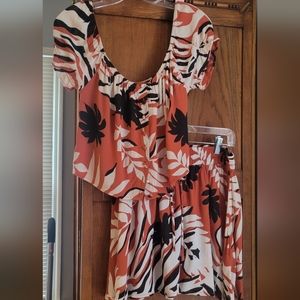 Roxy matched top & skirt